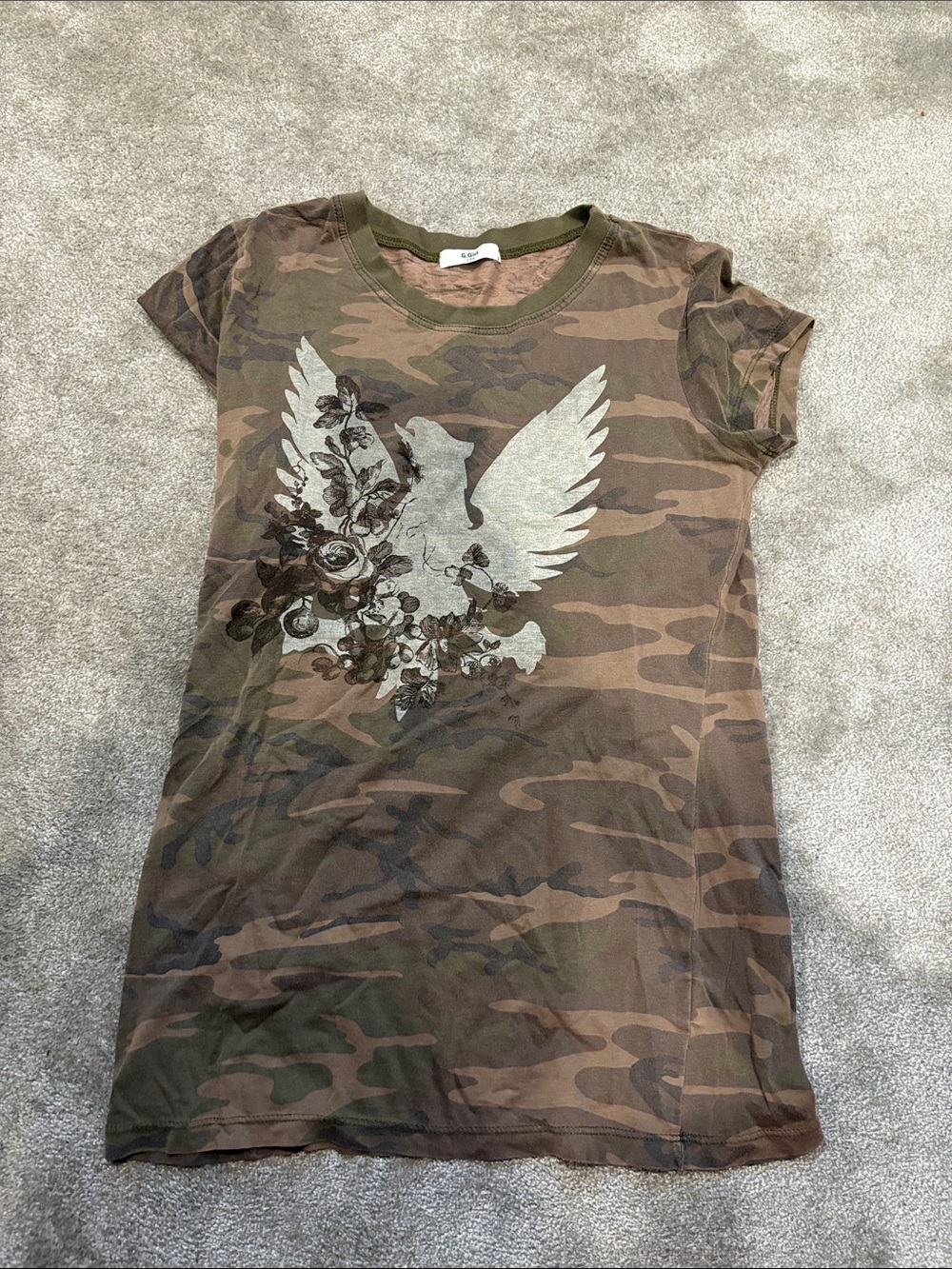 Camo Graphic Short Sleeve Tee - Olive Green